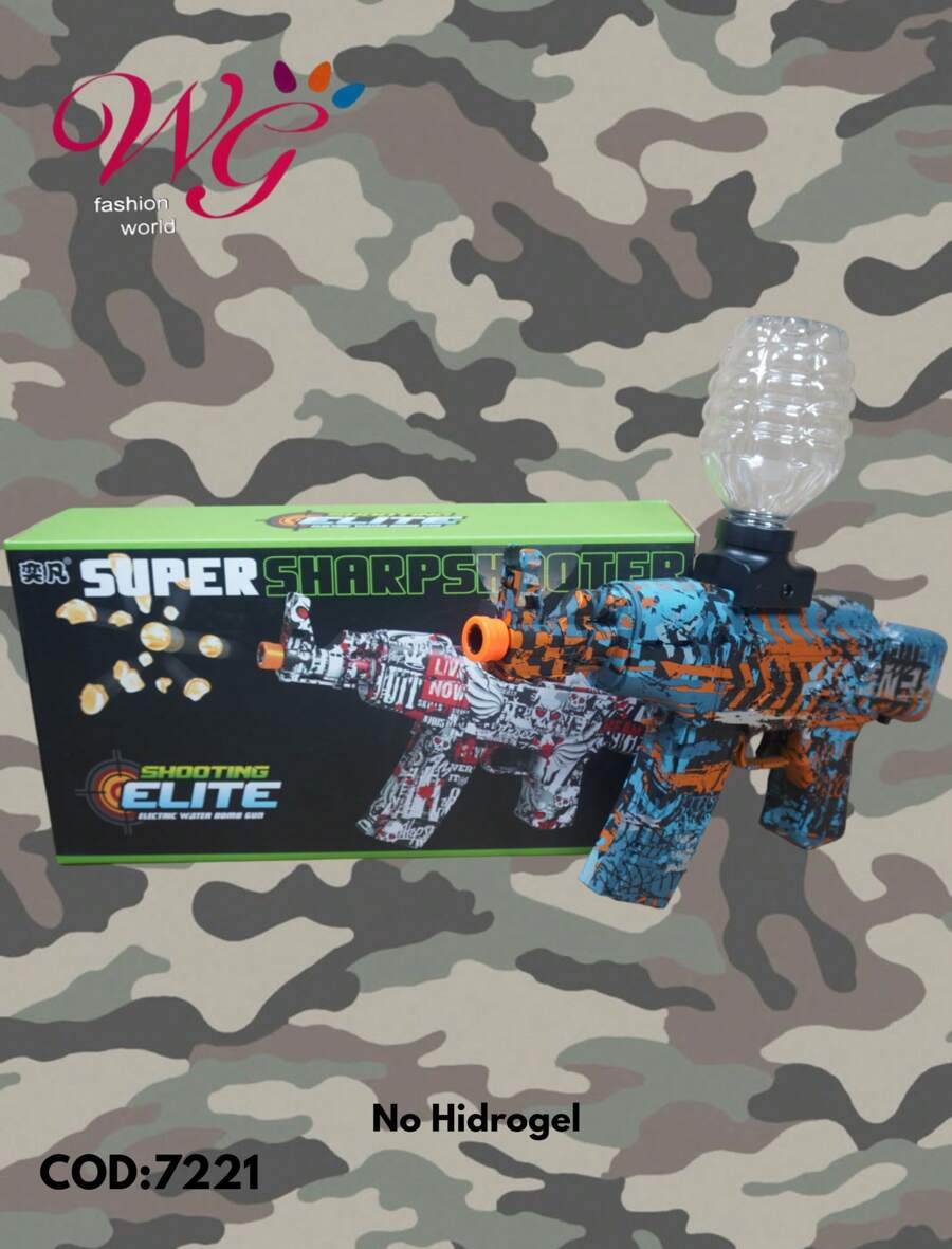 Pistola grande de1 y 2 piezas sin hidrogel - Naranja - Ver 1