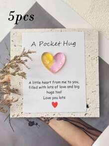 Positive Energy, Emotional Encouragement, Pocket Hug Ombre Heart Design Cards, Home Decor Gifts Suitable For Birthday, Wedding, Valentine's Day Party Gifts For Friends, Family, Couples