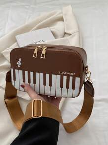 1pc Piano-Shaped Large Capacity Makeup Organizer, Suitable For Storing Daily Cosmetics