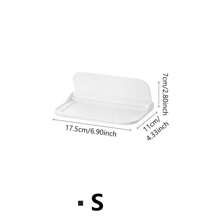 1pc Japanese Style No-Drill Foldable Bathroom Organizer Tray, Wall Mounted Bedside Storage Rack