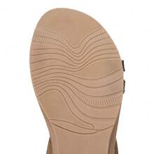 Living And Home 2 Colors Fashion Bohemian Style Rhinestone Women Beach Sandals,Women Flip Flops Sandals,Women T-Strap Flat Summer Sandals,Women Low Heeled Sandals,Boho Casual Flat Sandals(Heel Height: 3cm) - Black - View 6