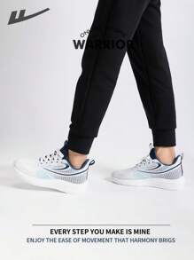 Warrior Fashionable Retro Men's Sports Shoes Spring And SummerLightweightComfortableBreathableRunning ShoesModest Style Casual Yet SleeksneakersApplicable Throughout The Yearwear-ResistingAll-Day WearTraining Sneakers Soft Sole Little White Shoes - White/Mist Blue - View 8