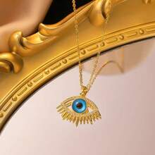 1 pièce Collier pendentif œil d'Horus en acier inoxydable - fabriqué en titane et en acier inoxydable, avec un motif soigneusement conçu de tête de faucon représentant le patrimoine égyptien ancien - un cadeau idéal pour la Fête des Pères, convenant aux pères ayant un sens de l'histoire et du style, cadeau pour le Nouvel An, la Saint-Valentin