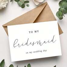 2pcs, To My Bridesmaid On My Wedding Day Card, To My Maid Of Honour Card, To My Wedding Party Card, Wedding Day Card Including Envelope, Small Business Supplies, Thank You Cards, Birthday Gift, Cards, Unusual Items, Gift Cards