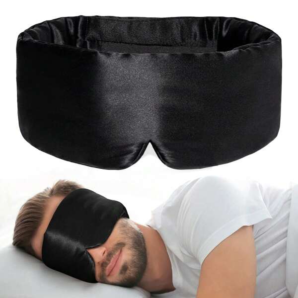 Eye Mask For Women Men, Soft Pressureless Cooling Blackout Eye Covers For Sleeping, Large Size Sleep Mask Fits All Heads Adjustable,