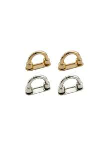 4pcs Adjustable Arch Buckles, Suitable For Handbags And Straps - Adjustable Chain Buckles, Applicable For Luggage And Fashion Accessories, Bag Clasps, Wallet Hardware Hanging Connectors With D-Ring, Detachable, DIY Wallet Making - Multicolor - View 6