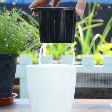 6Pcs Self Watering Pots With Cotton Rope For Indoor Plants 4.7 Inch Self Watering Flower Pot Decorative Garden PP Planter - 6 Pcs - View 5