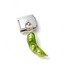 1 件时尚意大利时尚手链模块，水果菠萝樱桃苹果蔬菜茄子金属模块不锈钢配件 - 彩色 - 查看 18