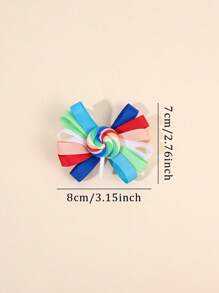 2pcs Rainbow Lollipop Hair Bows For Women Girls Rainbow Grosgrain Ribbon Bow Alligator Clips Cute Lollipop Bow Hair Clips Birthday Holiday Gifts Bow Barrettes Girls Pigtail Bow Hair Clips Women Hair Accessories