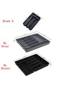 1 件塑料 PP 材质厨房餐具收纳盒，多功能抽屉分隔托盘，适用于刀叉筷子，扁平餐具收纳盒 - 彩色 - 查看 19