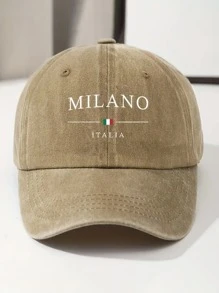 1pc Milan Style Breathable Printed Baseball Cap, Vintage Dad Hat, Outdoor Casual Holiday Hat - Multicolor - View 17