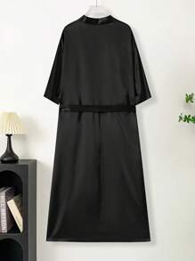 Plus Size Men's New Short Sleeve Robe