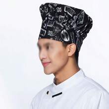 1 pieza Gorro de chef multicolor ajustable para hombres, sombrero elástico a rayas para cocinar, chef que trabaja en restaurantes, accesorios para cocinas y comedores