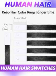 30 件真人头发样品直发片用于测试颜色染色测试非常适合专业人士使用 7 英寸 30 件/包发饰 - 彩色 - 查看 7