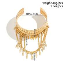 أسوارة جديد للنساء بتصميم أنيق متعدد الأغراض للاستخدام اليومي والشارع بشكل ورق الشجر ومعلقات شرائط سلسلة