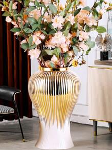 2025 独家设计师陶瓷双人套装 - 流畅线条金色装饰套装，采用手工金属釉，收藏版，适用于奢华壁炉架装饰和双重节日礼物（节日/圣诞节） - 全球仅 300 件，生日毕业礼物