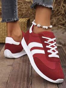 Leichte, einfarbig weiße Sneaker für Damen, Neue Mode Frühling/Sommer 2025, flache Lässig Sport Schuhe im Gump Stil, vielseitig einsetzbar