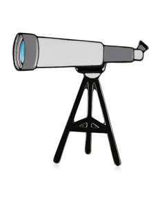 1 件装望远镜珐琅胸针时尚简约别针背包衣服徽章天文学家珠宝礼物