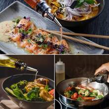 6pcs Automatic Rotatable Wine Bottle Pourer, Stainless Steel Olive Oil Sprayer Dispenser Nozzle, Liquor Bottle Pourers, Fits Around 3/4" Bottle Neck - Multicolor - View 6