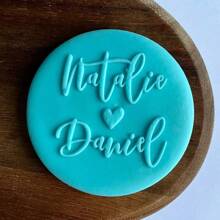 用 2 块饼干定制文字蛋糕装饰万圣节和圣诞节 DIY 切刀糖蛋糕模板婚礼粘土翻糖压花器名字蛋糕模具手工饼干/饼干压花器印章