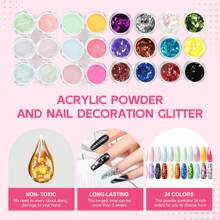 COSCELIA Acrylic Nail Kit With Everything Starter Nail Kit Set Acrylic Powder And Liquid Kit For Beginners Acrylic Nail Set Full Acrylic Nail Supplies - 93PCS Acrylic Nail Kit - 查看 9