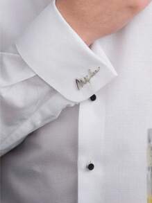 1 对定制不锈钢首字母袖扣,个性化首字母设计,男士独特礼物,正式服装配饰,耐用,雕刻,不锈钢,色彩鲜艳,可爱,迷人,有趣,卡哇伊,Y2K,时尚,男女通用,休闲,定制,个性化,独特,定制,适合他的理想礼物,适合她,她,男朋友,女朋友,家人,朋友,周年纪念日,情人节,母亲节,生日,儿童节,父亲节,毕业典礼,婚礼,乔迁,学校用品,返校,学校礼物,办公室,学校,教室,教师礼物,大学,同事,宿舍,老师,男孩和女孩,青少年,初中生,中学生,高中中学生、大学生、大学生、大一、大二、低年级学生 - 彩色 - 查看 6