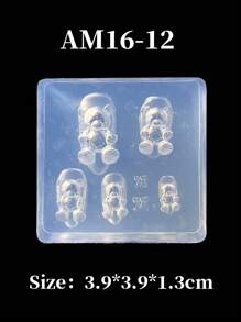 klimonla 1 件 2025 新款 3D 硅胶美甲模具 | 耐热可重复使用 DIY 印章工具，适用于凝胶/树脂/水晶设计、美甲用品、美甲工具、美甲工具、返校、指甲、按压指甲的美甲工具