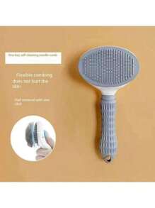 1 PIEZA Cepillo quitapelo de gato, peine quitapelo de mascota, peine antideslizante de acero inoxidable para perros, accesorios para gatos