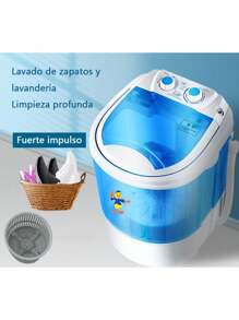 Lavadora Semi Automática Rentable Puede Escurrir El Agua - Azul - Ver 2
