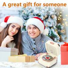 Travel Vinyl Record Player With Wireless Speakers, USB Charging - Great For Bedrooms, Offices, Game Rooms, Parties, Christmas And Birthday Gifts, Decorative Turntables.Easter, World Cup, Eid Gifts!