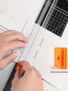 1pc Portable Manual Trimmer With Automatic Guard, Suitable For Idol Photo Editing, Resizing, Scrapbooking, Coupons, Labels And DIY Card Making