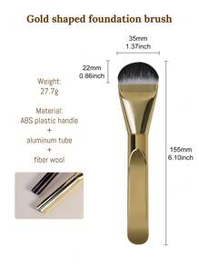 1 Stück neue ultraflache Foundation Pinsel/Gesichtsmaske Pinsel, tragbar, geeignet für Anfänger, Makeup Pinsel