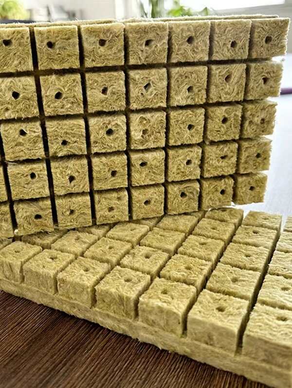 100/50pcs Green Seed Starter Cubes - Flexible, Textured Surface For Optimal Germination, Ideal For Hydroponic & Soilless Planting, Vegetable Seed Compatible, Seed Germination Aid | Perforated Design | Starter Material