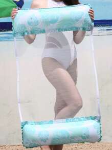 1 Stück/2 Stück zufälliger Stil aufblasbares Ahornblatt Lufthängematte, lässige Netz-Rückenlehne Schwebebett, faltbare Schwimmunterlage, Strand-Utensilien & Schwimmspiele Pool Schwimmhilfe, Strandaccessoires