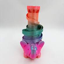 Modelo de hucha de elefante decorativa con impresión 3D en degradado iridiscente lindo - Hucha de elefante para guardar monedas, decoración de sobremesa interior para el hogar