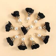 10 chiếc 28*14mm nhiều màu sắc ngọc trai giả tua rua mặt dây chuyền làm đồ trang sức vòng tay vòng cổ bông tai vật dụng thủ công tự làm - Tua hoa ngọc trai - Xem 19