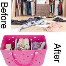 2 piezas Organizador portátil de bolsa de playa - Divisores de compartimentos móviles - Para bolsas de playa - Organizar el espacio de la bolsa - Accesorios lindos de bricolaje para bolsas de playa - Multicolor - Ver 7