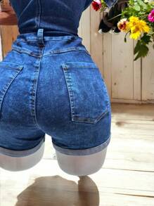 YOREE STRETCH DENIM JUMPSUIT WITH GOLDEN BUTTONS MOD. - 彩色 - 查看 10