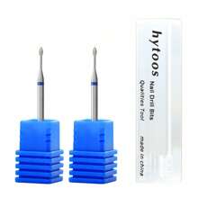 hytoos 3/32英寸迷你火焰金刚石角质层钻头，专业金刚石指甲钻头，用于清洁角质层、去除死皮、指甲准备，双向旋转，沙龙美甲用品 - 彩色 - 查看 11