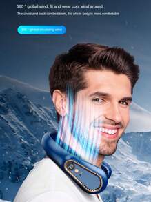 Lairen Neck Hanging Fan, Portable Bladeless Neck Hanging Fan With 5 Adjustable Speeds, LED Display, Suitable For Students, Office, Outdoor Work, Travel, Perfect Gift