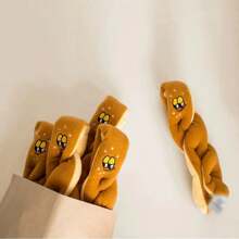1pc Pet Long Loaf Shaped Food Hiding & Sniffing Doll, Plush Squeak Doll For Dogs
