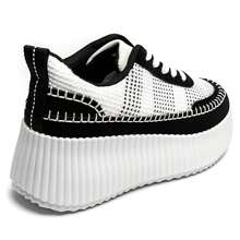 Women's Urban Lace-Up Platform Sneakers - Black - View 4