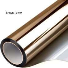 1 卷银色窗户隐私膜单向日间镜面色调处理紫外线热控制乙烯基贴纸防晒玻璃纸门覆盖反光膜