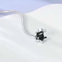 Starry Sky Five-Pointed Star Snake Bone Chain Sterling Silver DIY Bracelet Beading Accessories And Pendant Beads Made Suitable For Daily Clothing - Pentagram Beaded Bracelet - View 4