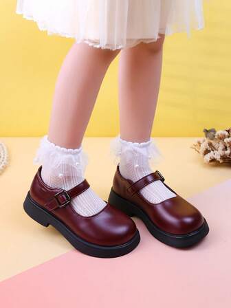 女童时尚复古简约休闲皮鞋，全新秋季系列