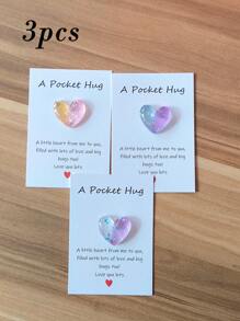 Positive Energy, Emotional Encouragement, Pocket Hug Ombre Heart Design Cards, Home Decor Gifts Suitable For Birthday, Wedding, Valentine's Day Party Gifts For Friends, Family, Couples