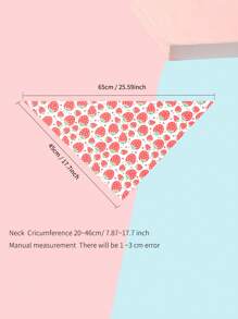 Strawberry Print Pet Bandana