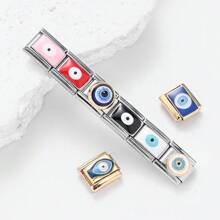 1 Peça Charm de Olho Redondo Romântico e Fashion na Moda, Elos Italianos Adequados para Fazer Pulseira de 9mm, DIY Joia para Mulheres