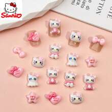 Sanrio Sanrio Mignon DIY/ 40 pièces/20 pièces/10 pièces Mignonnes décorations en résine 3D mini hello kitty de dessin animé, pour nail art/fabrication de bijoux - Lot en vrac, convient pour la création de bijoux DIY
