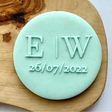 用 2 块饼干定制文字蛋糕装饰万圣节和圣诞节 DIY 切刀糖蛋糕模板婚礼粘土翻糖压花器名字蛋糕模具手工饼干/饼干压花器印章